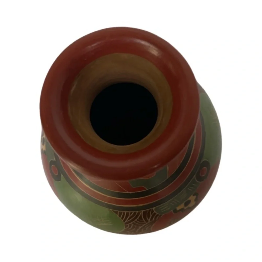 Nicaraguan San Juan de Oriente Art Clay Pottery Clay Hand Painted. Circa 1980’s